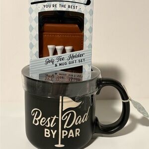 Best Dad by Par Golf Mug and Tee Holder Set